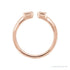 Sapphire Row Lab-Grown Diamond Emerald-Cut Wrap Ring - 14K Rose Gold (view 2)