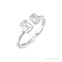 Sapphire Row Lab-Grown Diamond Emerald-Cut Wrap Ring - 14K White Gold