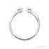 Sapphire Row Lab-Grown Diamond Emerald-Cut Wrap Ring - 14K White Gold (view 2)