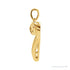 Sapphire Row Natural Diamond Heart Pendant - 14K Yellow Gold (view 2)