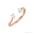 Sapphire Row Lab-Grown Diamond Pear-Cut Wrap Ring - 14K Rose Gold