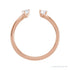 Sapphire Row Lab-Grown Diamond Pear-Cut Wrap Ring - 14K Rose Gold (view 2)