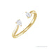 Sapphire Row Lab-Grown Diamond Pear-Cut Wrap Ring - 14K Yellow Gold