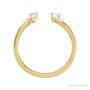 Sapphire Row Lab-Grown Diamond Pear-Cut Wrap Ring - 14K Yellow Gold (view 2)
