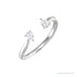 Sapphire Row Lab-Grown Diamond Pear-Cut Wrap Ring - 14K White Gold