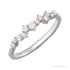 Sapphire Row Lab-Grown Diamond Scattered Stacking Ring - 14K White Gold