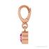 Sapphire Row Natural Gemstone Round Bezel Dangle Charm - Pink Tourmaline, 14K Rose Gold (view 3)