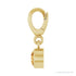Sapphire Row Natural Gemstone Round Bezel Dangle Charm - Citrine, 14K Yellow Gold (view 3)