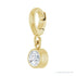 Sapphire Row Natural Gemstone Round Bezel Dangle Charm - Diamond, 14K Yellow Gold (view 2)