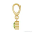 Sapphire Row Natural Gemstone Round Bezel Dangle Charm - Peridot, 14K Yellow Gold (view 3)