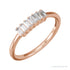 Sapphire Row Lab-Grown Diamond Baguette Bar Ring - 14K Rose Gold