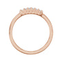 Sapphire Row Lab-Grown Diamond Baguette Bar Ring - 14K Rose Gold (view 2)