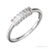 Sapphire Row Lab-Grown Diamond Baguette Bar Ring - 14K White Gold