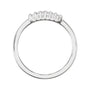 Sapphire Row Lab-Grown Diamond Baguette Bar Ring - 14K White Gold (view 2)