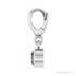 Sapphire Row Lab-Grown Gemstone Round Bezel Dangle Charm - Alexandrite, Platinum (view 3)
