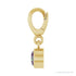 Sapphire Row Lab-Grown Gemstone Round Bezel Dangle Charm - Alexandrite, 14K Yellow Gold (view 3)