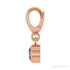 Sapphire Row Lab-Grown Gemstone Round Bezel Dangle Charm - Alexandrite, 14K Rose Gold (view 3)