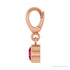 Sapphire Row Lab-Grown Gemstone Round Bezel Dangle Charm - Ruby, 14K Rose Gold (view 3)