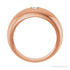 Sapphire Row Lab-Grown Diamond Solitaire Dome Ring - 14K Rose Gold (view 2)