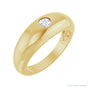Sapphire Row Lab-Grown Diamond Solitaire Dome Ring - 14K Yellow Gold