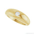 Sapphire Row Lab-Grown Diamond Solitaire Dome Ring - 14K Yellow Gold (view 5)