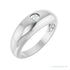 Sapphire Row Lab-Grown Diamond Solitaire Dome Ring - Platinum