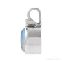 Sapphire Row Natural Cabochon Fixed Bail Pendant - Rainbow Moonstone, Platinum (view 2)