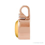 Sapphire Row Natural Cabochon Fixed Bail Pendant - Citrine, 14K Rose Gold (view 2)