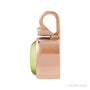 Sapphire Row Natural Cabochon Fixed Bail Pendant - Peridot, 14K Rose Gold (view 2)