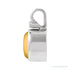 Sapphire Row Natural Cabochon Fixed Bail Pendant - Citrine, Platinum (view 2)