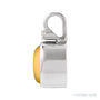 Sapphire Row Natural Cabochon Fixed Bail Pendant - Citrine, Platinum (view 2)