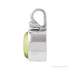 Sapphire Row Natural Cabochon Fixed Bail Pendant - Peridot, Platinum (view 2)