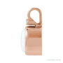 Sapphire Row Natural Cabochon Fixed Bail Pendant - White Opal, 14K Rose Gold (view 2)