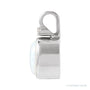 Sapphire Row Natural Cabochon Fixed Bail Pendant - White Opal, Platinum (view 2)