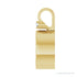 Sapphire Row Natural Cabochon Fixed Bail Pendant - Diamond, 14K Yellow Gold (view 3)