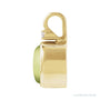 Sapphire Row Natural Cabochon Fixed Bail Pendant - Peridot, 14K Yellow Gold (view 2)