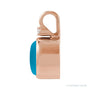 Sapphire Row Natural Cabochon Fixed Bail Pendant - Turquoise, 14K Rose Gold (view 2)