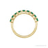 Sapphire Row Lab-Grown Emerald & Diamond Double Pavé Ring - 14K Yellow Gold (view 2)