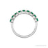 Sapphire Row Lab-Grown Emerald & Diamond Double Pavé Ring - 14K White Gold (view 2)