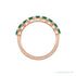 Sapphire Row Lab-Grown Emerald & Diamond Double Pavé Ring - 14K Rose Gold (view 2)