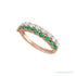 Sapphire Row Lab-Grown Emerald & Diamond Double Pavé Ring - 14K Rose Gold (view 4)