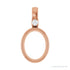 Sapphire Row Lab-Grown Cabochon Fixed Bail Pendant - Diamond, 14K Rose Gold