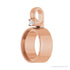 Sapphire Row Lab-Grown Cabochon Fixed Bail Pendant - Diamond, 14K Rose Gold (view 2)