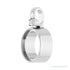 Sapphire Row Lab-Grown Cabochon Fixed Bail Pendant - Diamond, Platinum (view 2)