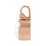 Sapphire Row Lab-Grown Cabochon Fixed Bail Pendant - White Opal, 14K Rose Gold (view 2)
