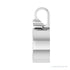 Sapphire Row Lab-Grown Cabochon Fixed Bail Pendant - Diamond, 10K White Gold (view 3)