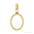 Sapphire Row Lab-Grown Cabochon Fixed Bail Pendant - Diamond, 10K Yellow Gold