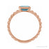 Sapphire Row Natural Sky Blue Topaz Chain Ring - 14K Rose Gold (view 2)