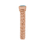 Sapphire Row Natural Sky Blue Topaz Chain Ring - 14K Rose Gold (view 3)