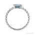 Sapphire Row Natural Sky Blue Topaz Chain Ring - 14K White Gold (view 2)